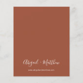 Budget Terracotta Boho Simple Wedding Uitnodiging (Achterkant)