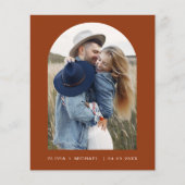 Budget Terracotta Boho sparen de Datum Foto Flyer (Voorkant)