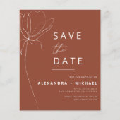 Budget Terracotta Boho sparen de Datum Foto Flyer (Voorkant)