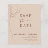 Budget Terracotta Boho sparen de Datum Foto Flyer (Achterkant)