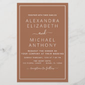 Budget Terracotta Boho Wedding Modern Simple (Voorkant)