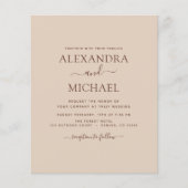 Budget Terracotta Boho Wedding Modern Simple Flyer (Voorkant)