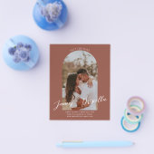 Budget Terracotta boogfoto slaat de datum op Flyer (Enkel)