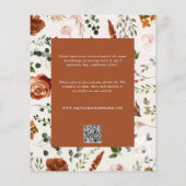 Budget terracotta botanical bruiloft details uitno flyer (Achterkant)