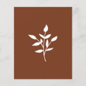 Budget Terracotta Botanical Wedding Invitation (Achterkant)