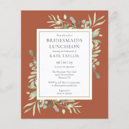 Budget Terracotta Bridesmaids Luncheon Invite