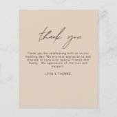 Budget Terracotta Bruiloft Dank u Foto (Achterkant)