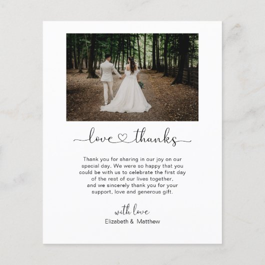 Budget Terracotta Collage Wedding Bedankt Flyer (Achterkant)