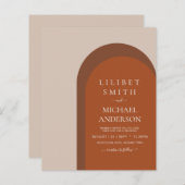 BUDGET Terracotta Earth Tones Bold Weddenschap (Voorkant / Achterkant)