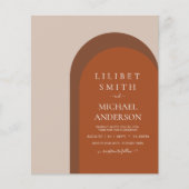 BUDGET Terracotta Earth Tones Bold Weddenschap (Voorkant)