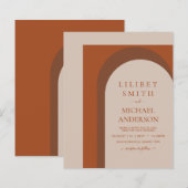 BUDGET Terracotta Earth Tones Bold Weddenschap (Voorkant / Achterkant)