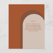 BUDGET Terracotta Earth Tones Bold Weddenschap (Achterkant)