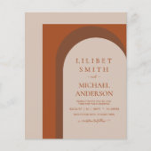 BUDGET Terracotta Earth Tones Bold Weddenschap (Voorkant)