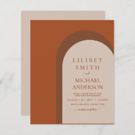 BUDGET Terracotta Earth Tones Bold Weddenschap