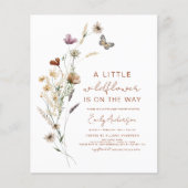 Budget Terracotta Een beetje Wildflower Baby showe (Voorkant)