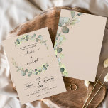 Budget terracotta eucalyptus bruiloft uitnodiginge flyer<br><div class="desc">Budget Terracotta Eucalyptus Green Succulent Botanische Waterverf Spring Wedding Invitations op een witte achtergrond - bevat prachtige en elegante scripttypografie met moderne botanische bladeren en groen voor de speciale bruiloftsdag.</div>