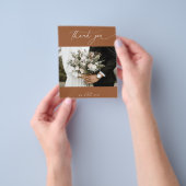 BUDGET Terracotta FallWedding Photo Hartelijk dank Flyer (Hand)