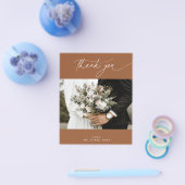 BUDGET Terracotta FallWedding Photo Hartelijk dank Flyer (Enkel)