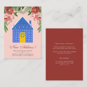 Budget Terracotta Floral - Aankondiging nieuw adre (Voorkant / Achterkant)