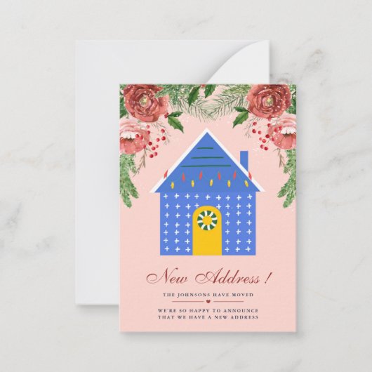 Budget Terracotta Floral - Aankondiging nieuw adre (Voorkant)