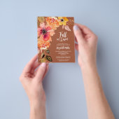 Budget Terracotta Floral Bridal Shower Flyer (Hand)