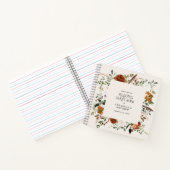 Budget Terracotta floral bruiloft gastboek rustige Notitieboek (Binnen)