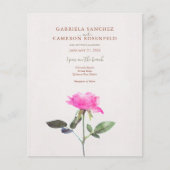 Budget Terracotta Floral QR Code Wedding Invite (Voorkant)