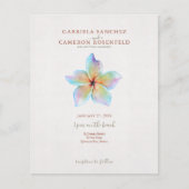 Budget Terracotta Floral QR Code Wedding Invite (Voorkant)