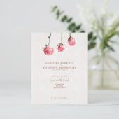 Budget Terracotta Floral QR Code Wedding Invite (Staand voorkant)