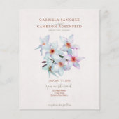 Budget Terracotta Floral QR Code Wedding Invite (Voorkant)