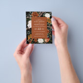 Budget terracotta floral rustic elegant flyer (Hand)