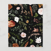 Budget terracotta floral rustic elegant flyer (Achterkant)