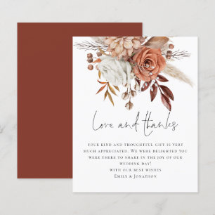 Budget Terracotta Florals Love Bedankt Wedding