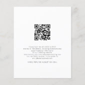 Budget Terracotta Florals QR Code Boheemse Bruilof (Achterkant)