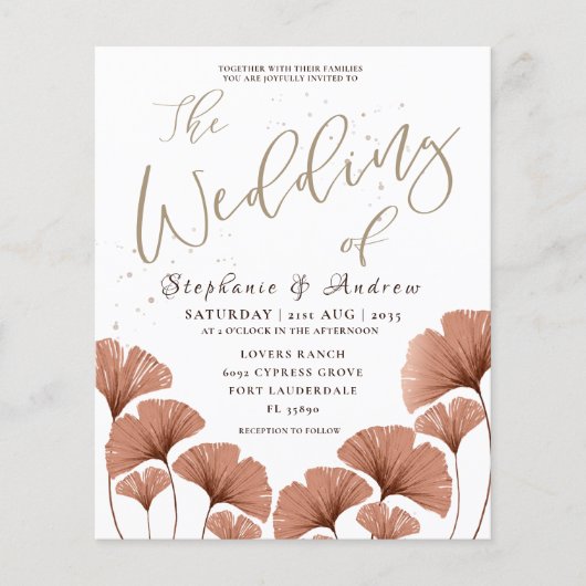 Budget Terracotta Foliage Wedding (Voorkant)