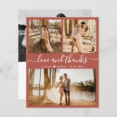 Budget Terracotta Foto Collage Wedding Hartelijk d (Voorkant / Achterkant)