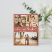 Budget Terracotta Foto Collage Wedding Hartelijk d (Staand voorkant)