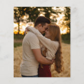 Budget Terracotta Foto Trouw Uitnodiging (Achterkant)