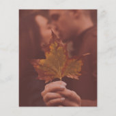 Budget Terracotta Ginkgo Wedding Uitnodiging (Achterkant)