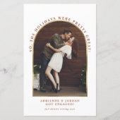 Budget Terracotta Gold Arch Photo Verloving (Voorkant)