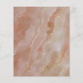 Budget Terracotta Gold Marble Wedding Menu (Achterkant)