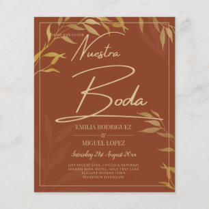Budget Terracotta GOLD Nuestra Boda Flyer