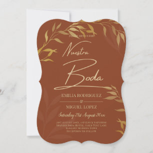 Budget Terracotta GOLD Nuestra Boda Kaart