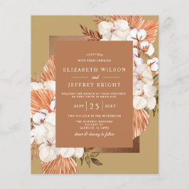 Budget Terracotta Gold Pampas Wedding