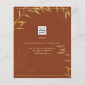 Budget Terracotta GOLD Trouw Save The Dates (Achterkant)