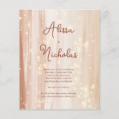 Budget terracotta gouden kleur bruiloft uitnodigin (Voorkant)