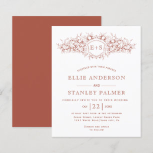 BUDGET Terracotta heraldic bruiloft