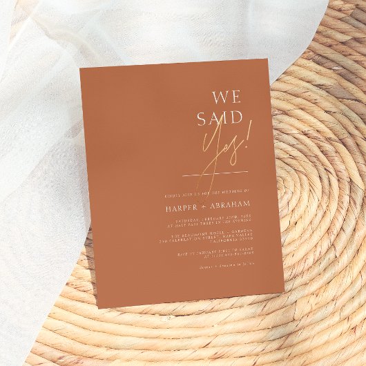 Budget Terracotta | Ja Minimalistisch huwelijk