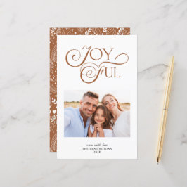 Budget Terracotta Joyful kerstpatroonfoto