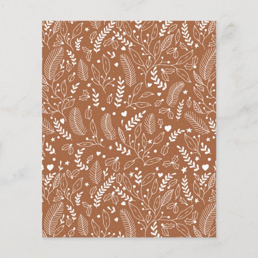 Budget Terracotta KerstTypografie Foto (Achterkant)